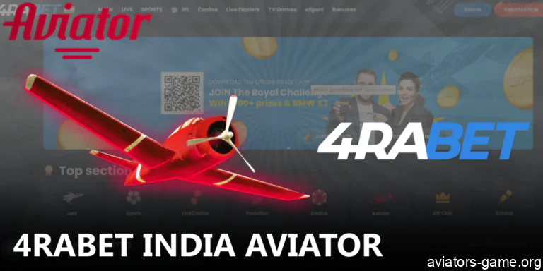 Play the Aviator crash game at 4rabet's online casino in India