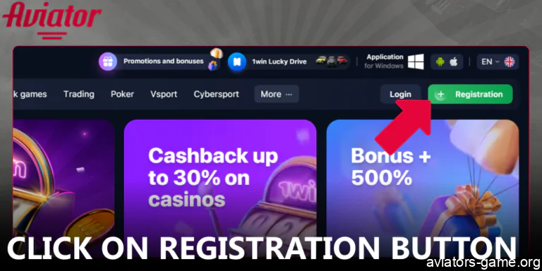 Hit the sign-up button before you start placing your bets in Aviator.