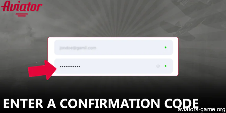 Verify your identity by inputting the confirmation code provided.