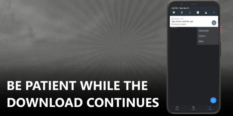 Wait while the Aviator file downloads to your device