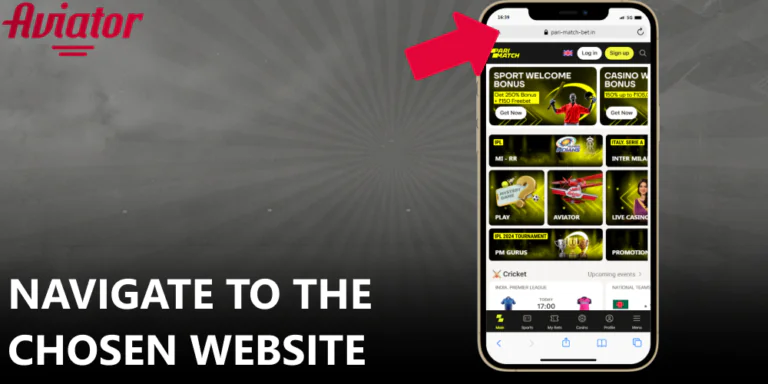 Visit the selected gambling platform to begin the Aviator download process.